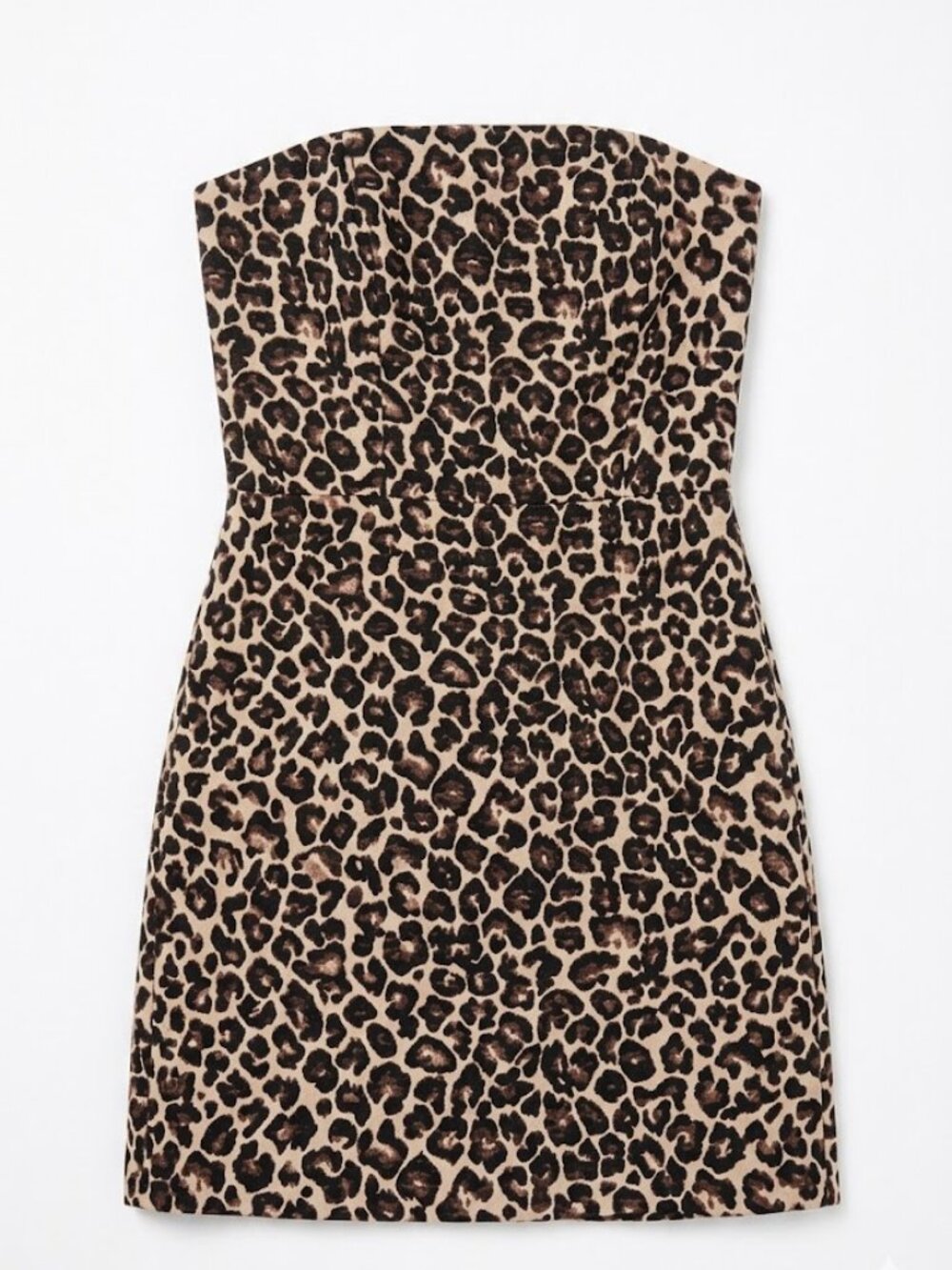 NWT Do+Be Leopard Mini Dress Size Small Strapless Y2K Coquette Soft Girl Party